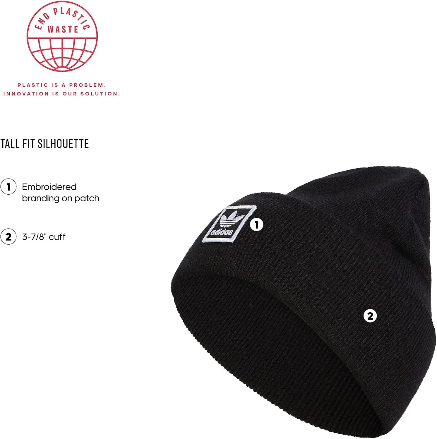 adidas Unisex-Adult Tall Utility Cuff Beanie