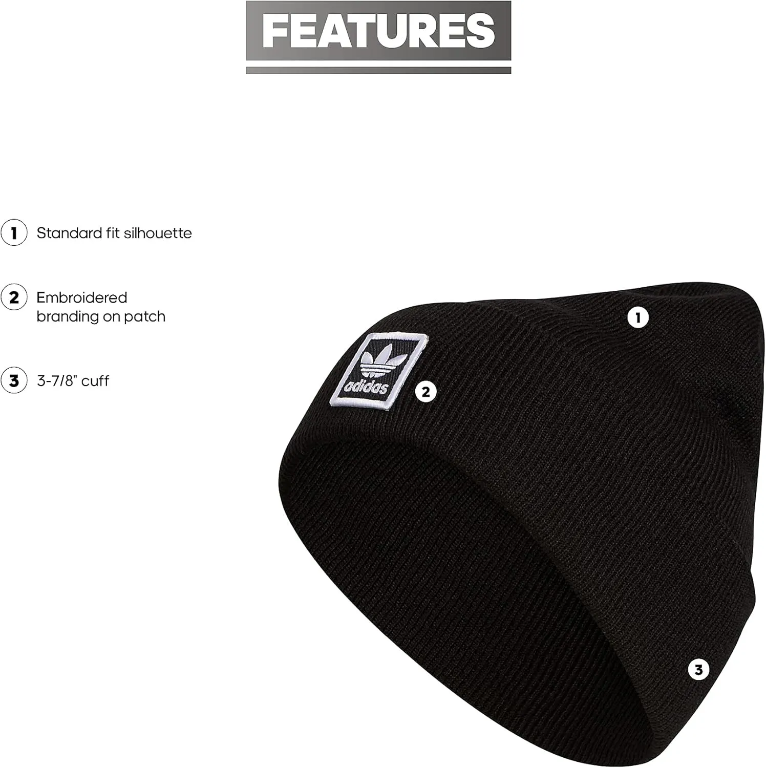 adidas Unisex-Adult Tall Utility Cuff Beanie