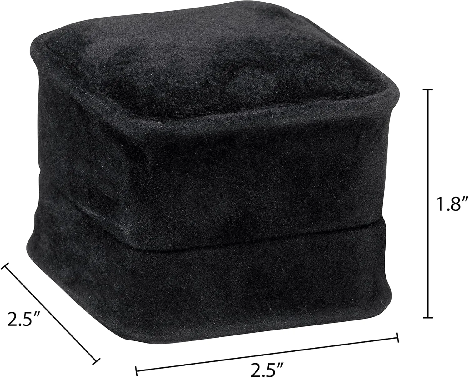 Allure - Rich Suede Black Luxury Earring Box, Elegant Diamond Earring Case, With Black Velour Interior, Jewelry Display Gift Box, For Unique Proposal, Engagement Or Wedding.