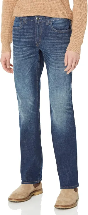 Buffalo David Bitton Men's Relaxed Straight Driven Jeans, Dark Blue Sanded Indigo, 42W x 32L