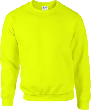 Gildan DryBlend Adult Set-in Crew Neck Sweatshirt (13 Colours) (L) (New Safety Green)