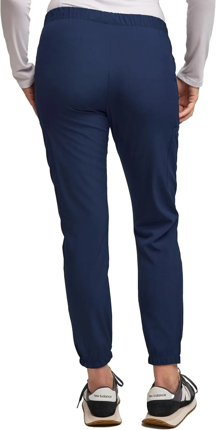 Green Town Scrubs for Women - Jogger Scrub Pant, Cargo Pockets, Stretch Fabric, Drawcord, Easy Care