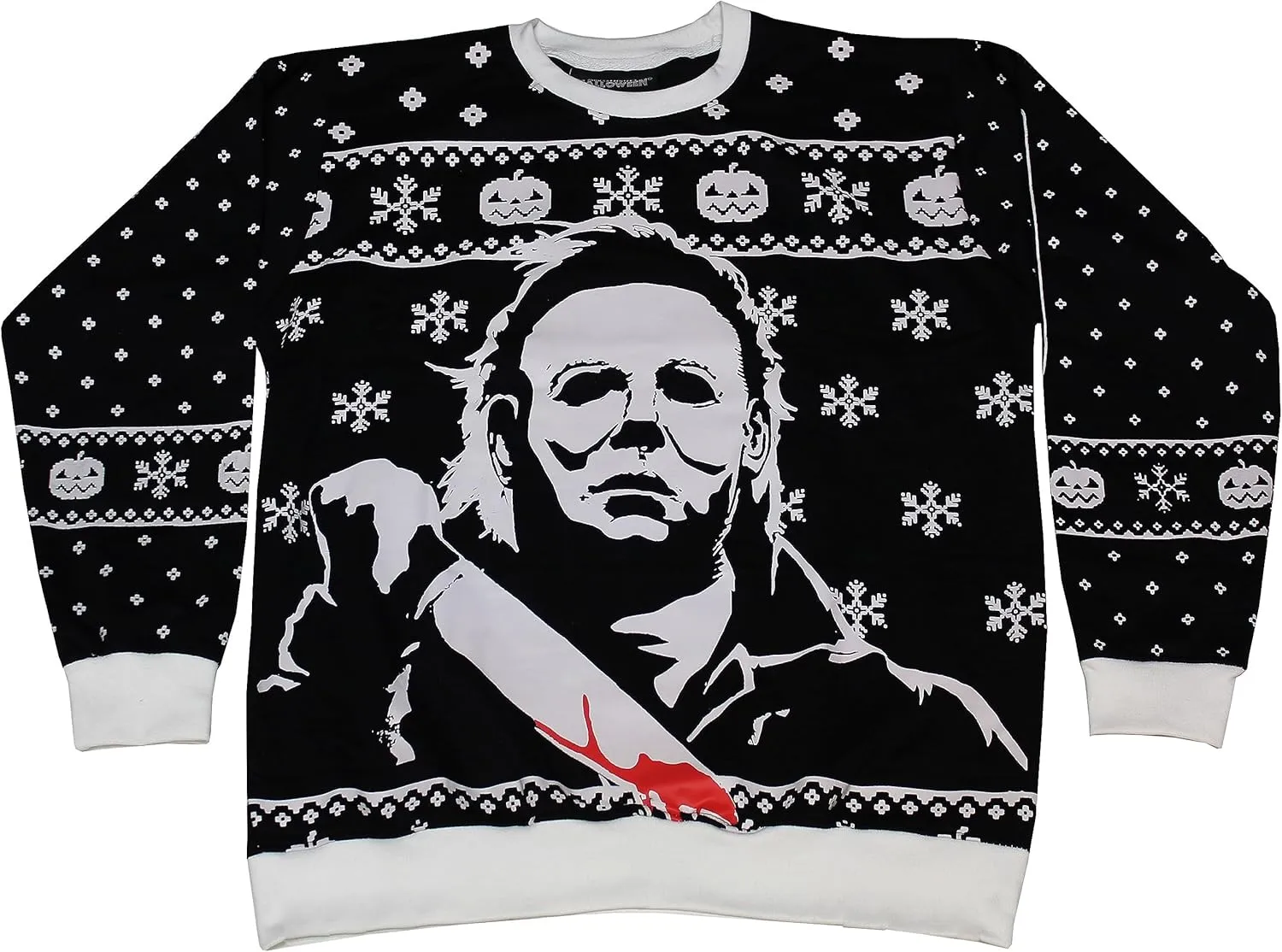 Halloween Michael Myers Holiday Sweater, Black