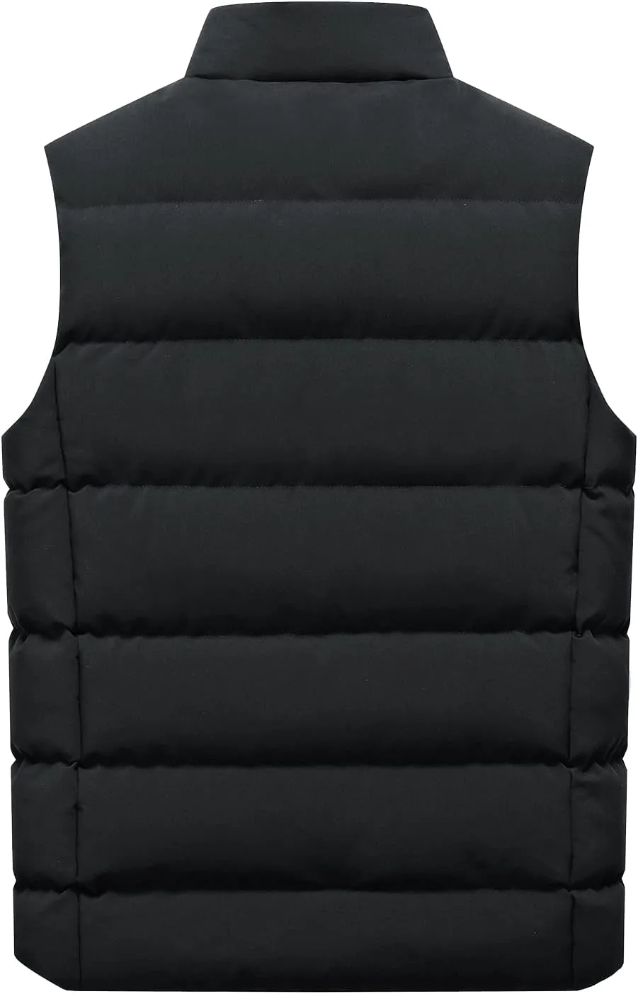 Locachy Men's Outdoor Casual Full Zipper Stand Collar Padded Vest Coats Sleeveless Jacket