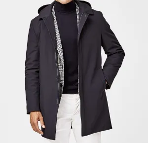 Olmetex Midnight Blue Stretch Unconstructed Bonded Water-Repellent Windbreaker