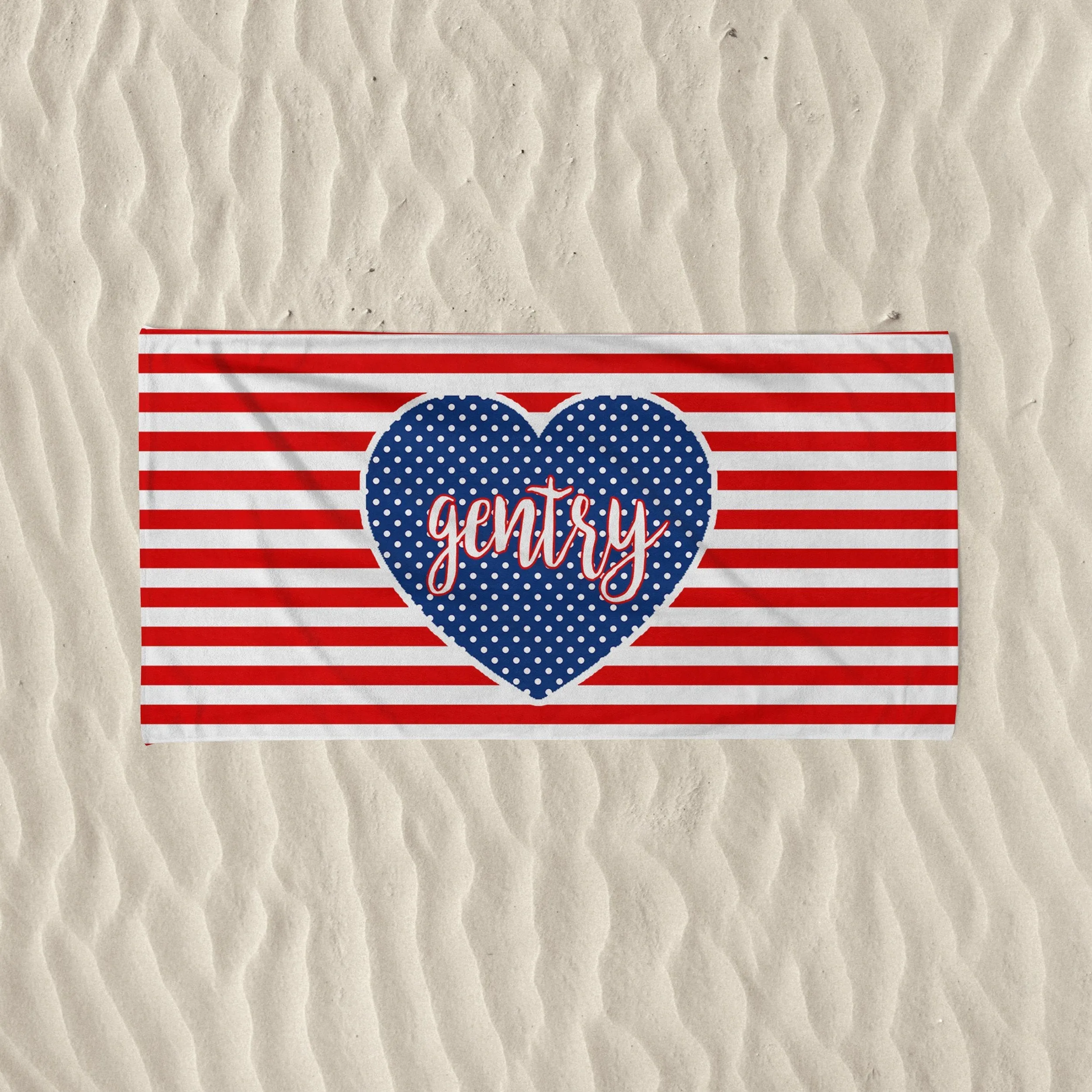 PERSONALIZED PATRIOTIC PREMIUM BEACH TOWEL (3 STYLES)