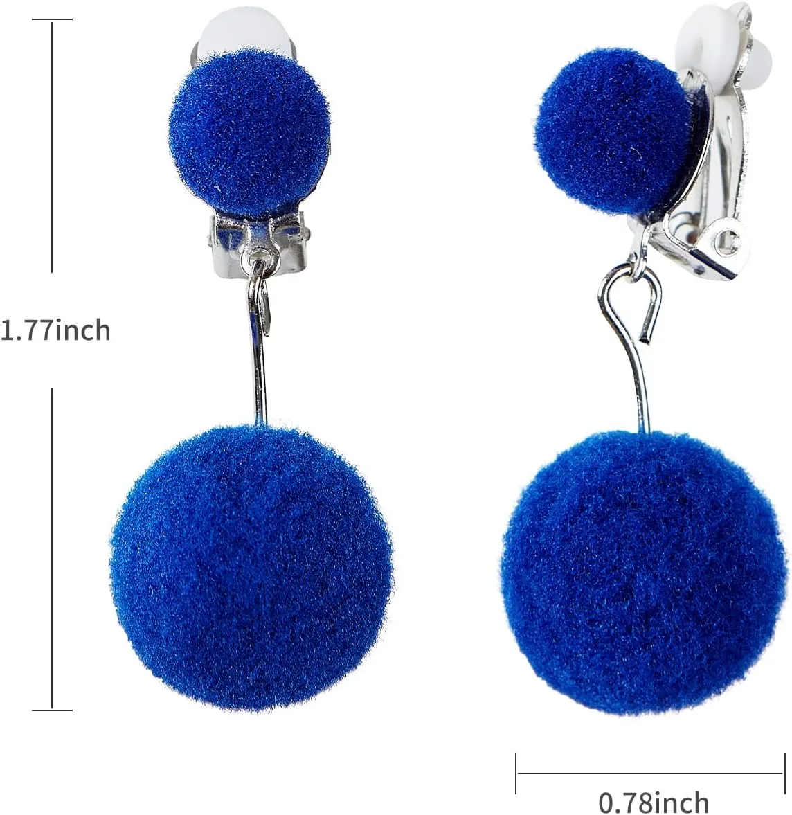 Round Green Glasses No Lens with Dress Up Purse Bag Blue Pom Clip On Earrings Costume Accessories