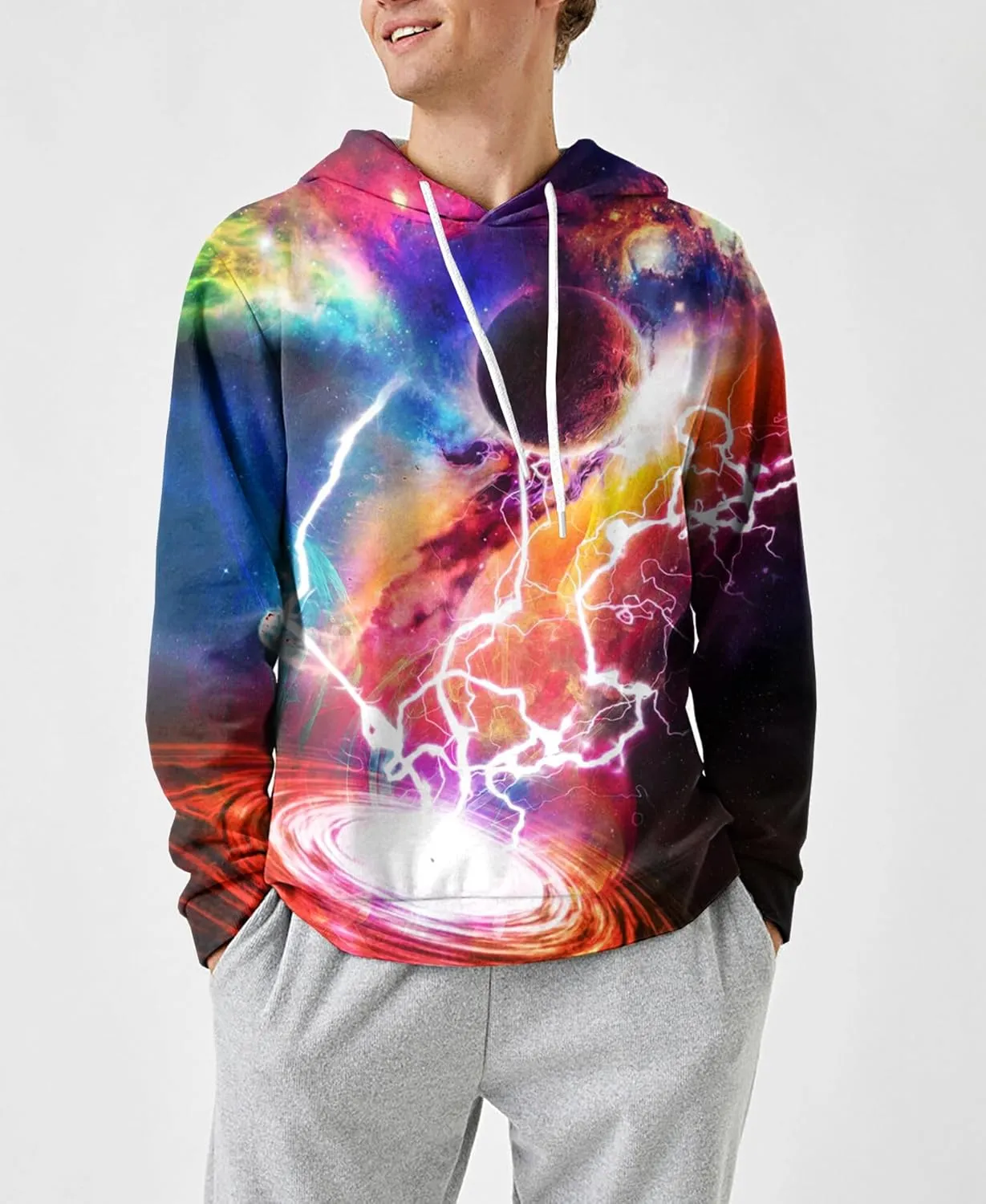 SYAIMN Unisex 3D Printed Hoodies Casual Workout Hoodie Sweater Sweatshirt