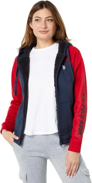 U.S. POLO ASSN. Raglan Color-Block Hoodie Classic Navy XL