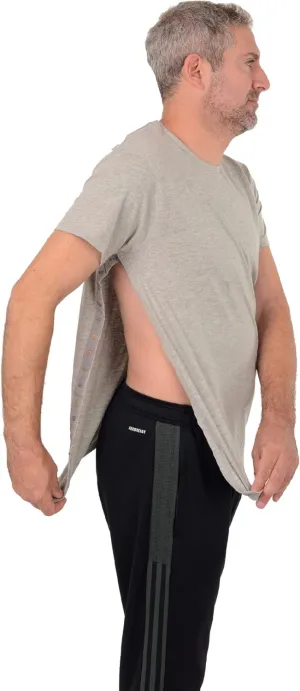 USBD Post Surgery Shoulder Recovery Shirt Tearaway Snap Open Design Tshirt for Easy Chemo Port Access Tee
